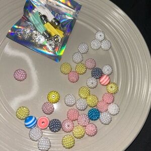 Pastel Beaded Set with Tassels – 38 pcs